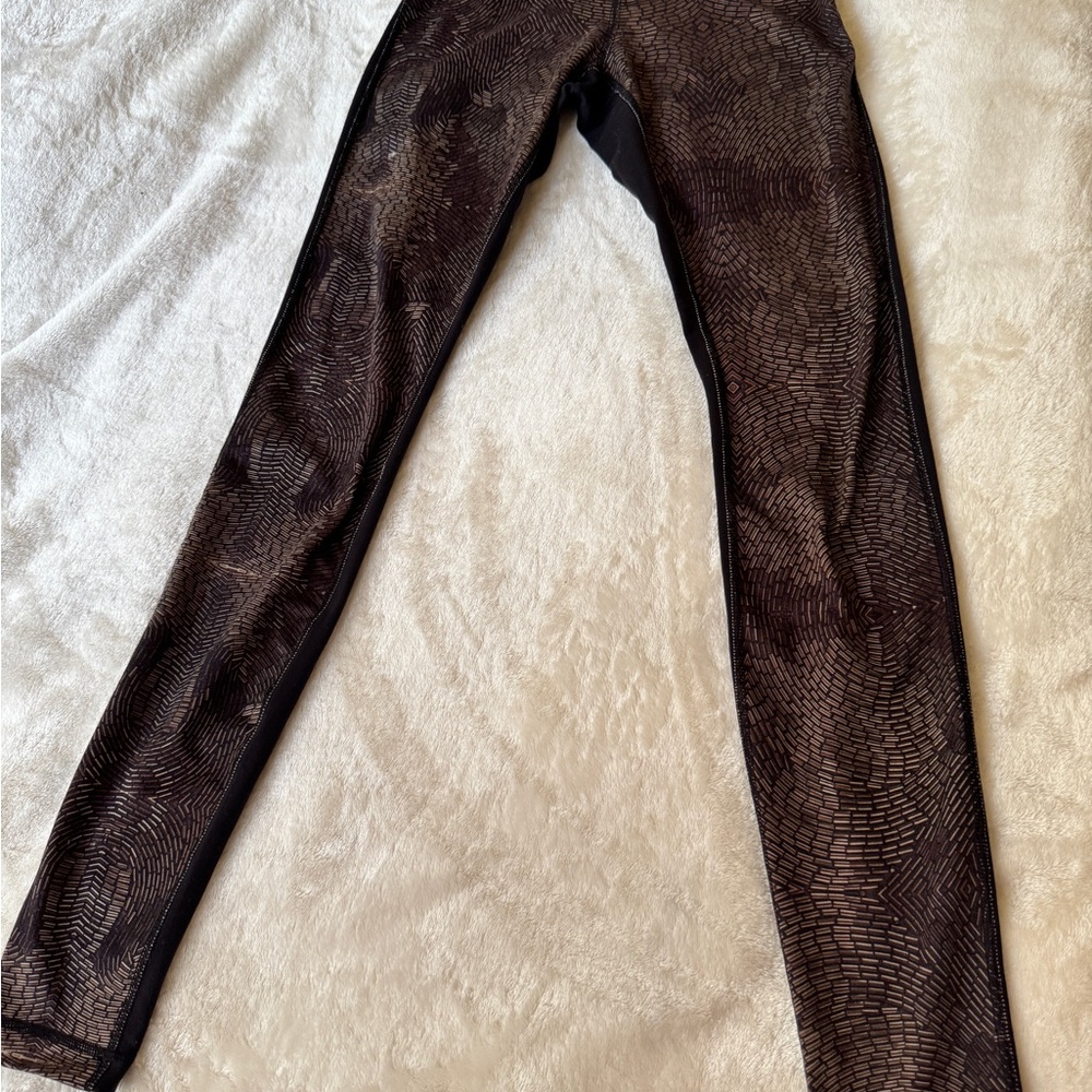 Lululemon Black and Brown Patterned Leggings